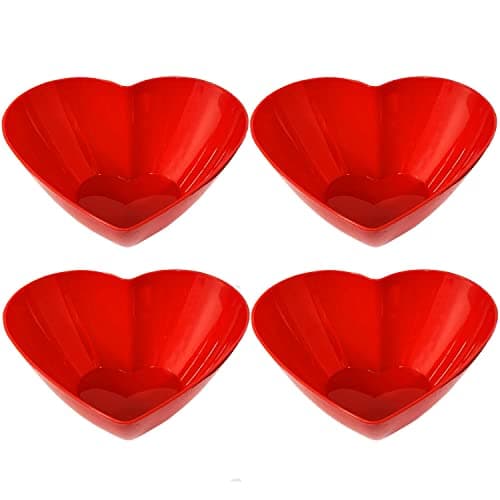 Image of Lizzy Multipurpose Heart Shaped Serving Bowl | Reusable Seasoning Bowl for Appetizer Dessert Fruit Snack Serving Dish Saucers Bowl (4)