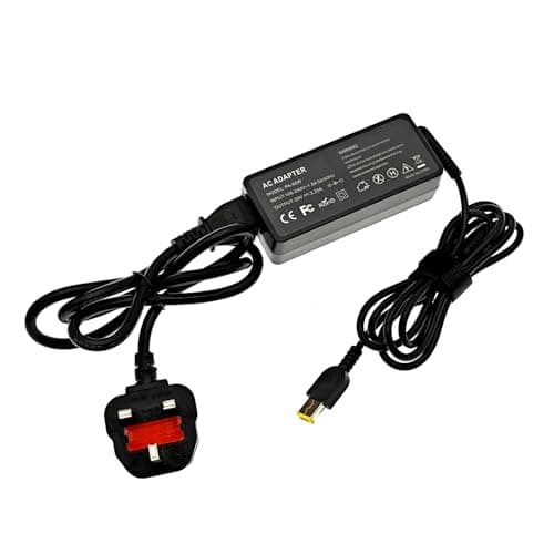 Image of JZK 65W Laptop Charger 20V 3.25A AC Adapter Power Supply for Lenovo T430 T440 T450 T460 T560 E431 E440 E531 E540, Rectangle Yellow Slim Tip Adaptor for Thinkpad X/E/S/L/B/U/T/K/Z/Y/G, for Yoga Helix