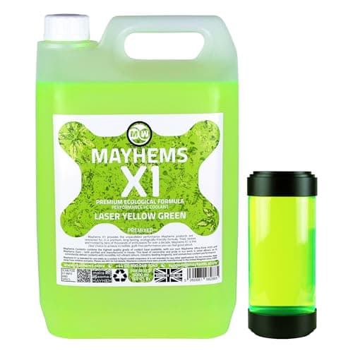 Image of Mayhems - X1 Premixed PC Coolant - Computer Water Cooling Fluid - Liquid Cooling, Eco Friendly Series, 5 Litre, Laser Yellow Green