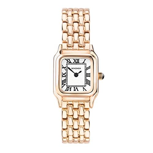 Image of Sekonda Monica Ladies 20mm Quartz Watch in White with Analogue Display, and Rose Gold Alloy Strap 40556