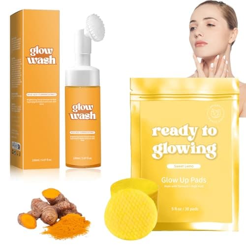 Image of Turmeric Face Wash 150ml Turmeric Facial Cleanser Deep Cleansing Foaming With Mask*30 Improves Skin Tone Suitable for Men and Women Facial Care