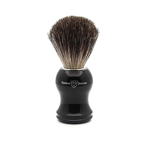 Image of Edwin Jagger 81P36 Classic Badger Shaving Brush for Shaving Cream or Soap for Men (Black)