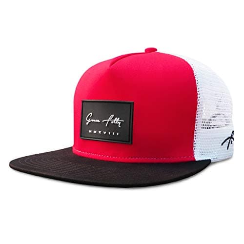 Image of Grace Folly Trucker Hat for Men & Women. Snapback Mesh Caps (One Size, Red & Black)