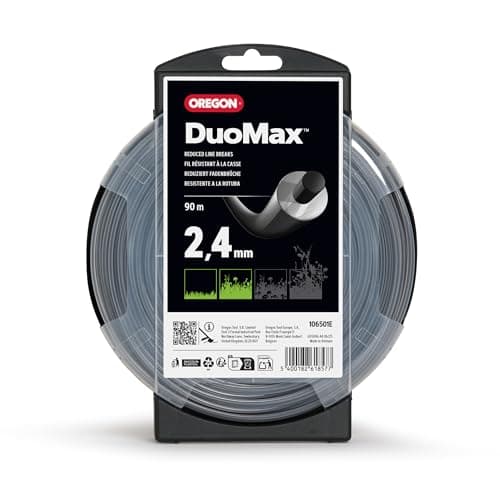 Image of Oregon Round 2.4mm Strimmer Line, Durable Dual Material Line, Tackles Grass, Weeds & Thick Vegetation, Professional Heavy Duty Strimmer Wire, Fits Most Standard Models, 2.4 mm x 90 m (106501E)