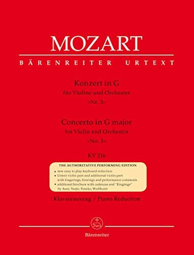 Image of Concerto for Violin No.3 in G major K.216 (Violin & Piano)