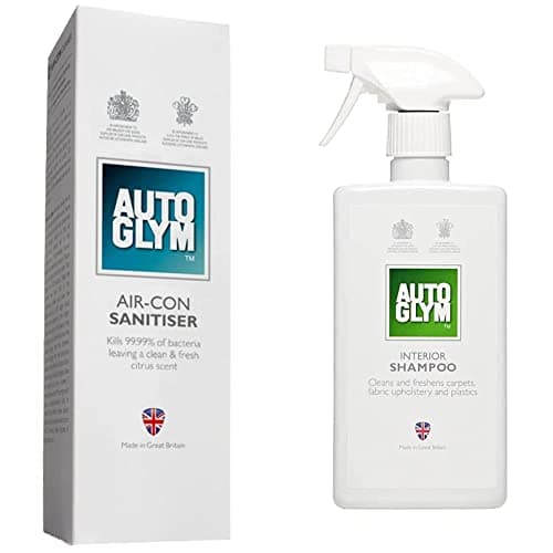 Image of Autoglym Air-Con Sanitiser, 150ml & Interior Shampoo, 500ml
