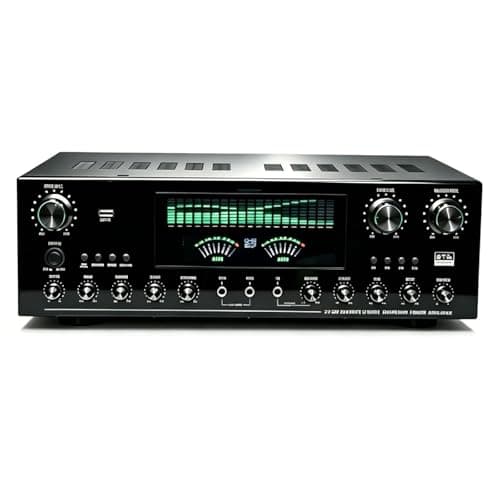 Image of RKXKJ 1800w Power Audio Amplifier, 6.0 Bluetooth Amplifier, 7.1 Channel AV Receiver, with Optical/Coaxial/USB Input, Mic Inputs, Karaoke, for Home Theater Speakers