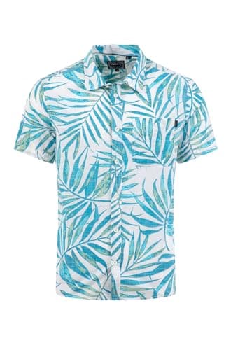 Image of Weird Fish Faraway Short Sleeve Printed Shirt White Size XL