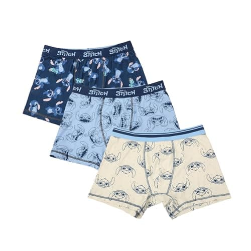 Image of Disney Stitch Character Prints Men's 3-Pack Boxer Briefs, Disney Stitch Character, Medium