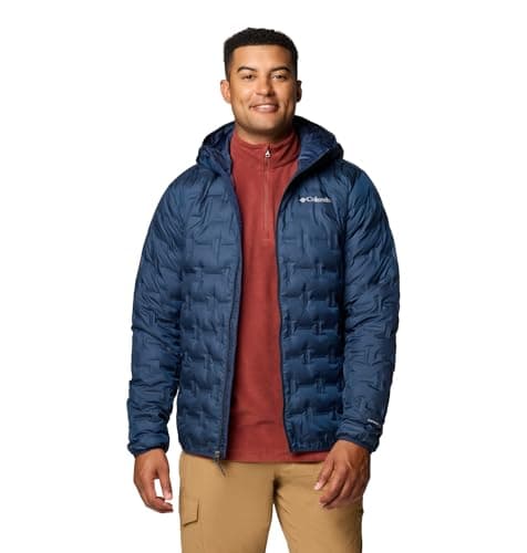 Image of Columbia Men's Delta Ridge 2 Down Hooded Jacket, Hooded Puffer Down Jacket, Collegiate Navy, Medium