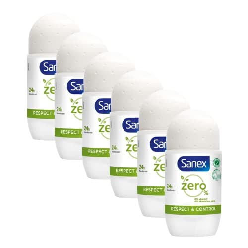 Image of Sanex Zero% Protect & Control Roll-on Deodorant - 6 x 50 ml
