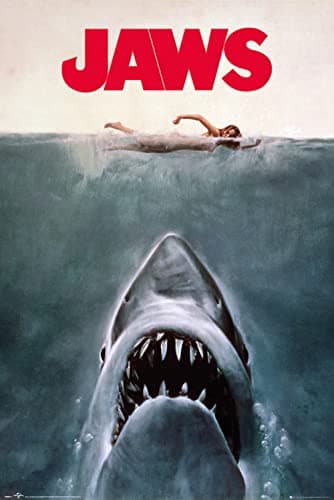 Image of GB eye Jaws Key Art 61 x 91.5cm / 24.2 x 35.8 inches Maxi Poster - Shipped Rolled - Art Poster - Wall Posters - Posters & Prints