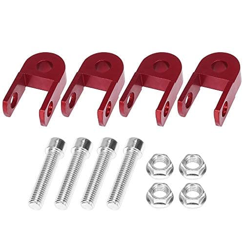 Image of F FIERCE CYCLE 2 Pair 3cm Motorcycle Rear Shock Absorber Height Extender Red