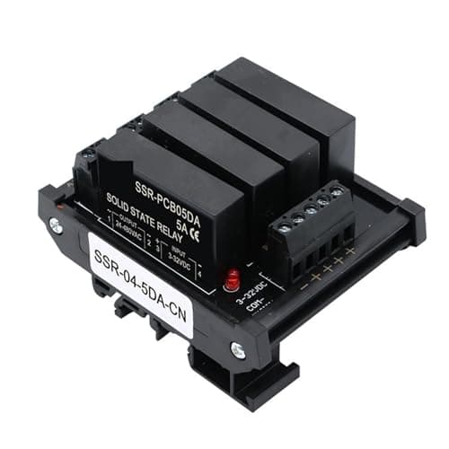 Image of S2IZ5O Solid State Relay Module 2 Or 4 Channels Relay DC TO AC DC TO DC 5A Common Positive Common Negative SSR DIN Mounted Relay(4 channels,DC control DC CN)