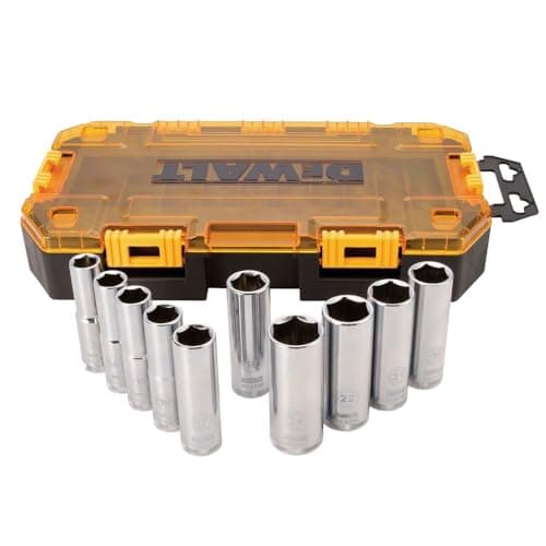 Image of DEWALT DWMT73815 Metric Drive Deep Socket Set (10 Piece), 1/2"