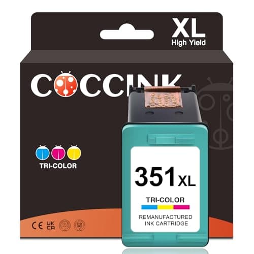 Image of COCCINK 351XL printer Ink Cartridges Replacement for HP 351 XL Compatible with D4260 D4360 J5780 J6410 J7500 C4280 C4340 C4380 C4480 C4580 C5180 C5280 D5360 Colour High Yield