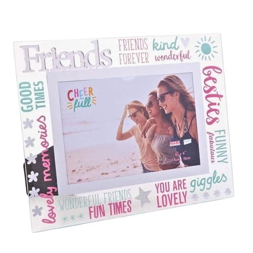 Image of Widdop & Co. Glass 3D Words Photo Frame 6 x 4 - Friends CF10064FRD