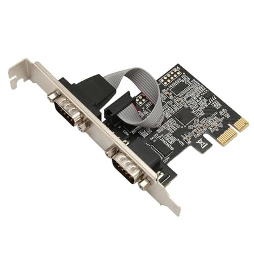 Image of 2 Port PCI Express RS232 DB9 Serial Port Card, PCIe Serial Adapter Card PCIe Serial Expansion Card PCIe Serial Host Controller Card for window for Linux