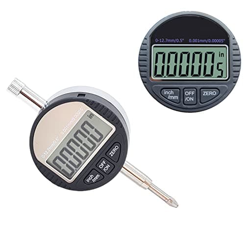 Image of KATSU Tools Digital Dial Indicator 0–12.7mm 0.001mm/0.00005" – DTI Dial Test Gauge with Large LCD, Metric/Imperial Conversion, High Precision Measuring Tool, Model 401033
