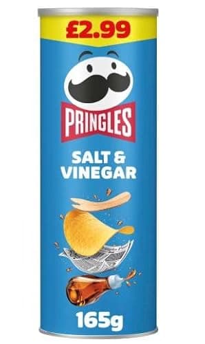 Image of Pringless Salt & Vinegar Sharing Crisps 165g (pack of 6)