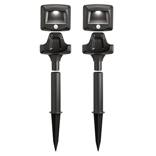 Image of Mr. Beams MB572 Outdoor Wireless Battery-Powered 35 Lumens LED Path Light with Motion Sensor, 2-Pack, Dark Brown