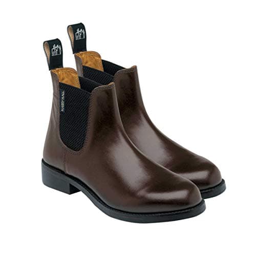 Image of Harry Hall Children’s Buxton Jodhpur Boot – Leather Lined, Cushioned Insole, Pull-On Design, Resin Rubber Sole – Riding & Everyday Wear - Brown 2
