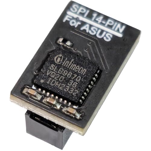 Image of TPM 2.0 Module, 14-Pin SPI Interface with infineon SLB9670, Compatible with ASUS Motherboard