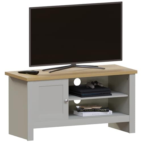 Image of Vida Designs Arlington 1 Door TV Unit Cabinet Stand Sideboard Entertainment Living Room (Grey)
