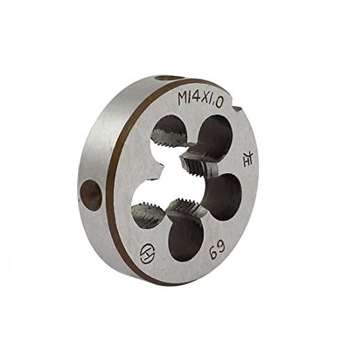 Image of Sourcingmap M14 x 1mm Metric Left Hand 38mm OD Round Threading Die Fine Teeth Thread Cutting Tool Left Thread