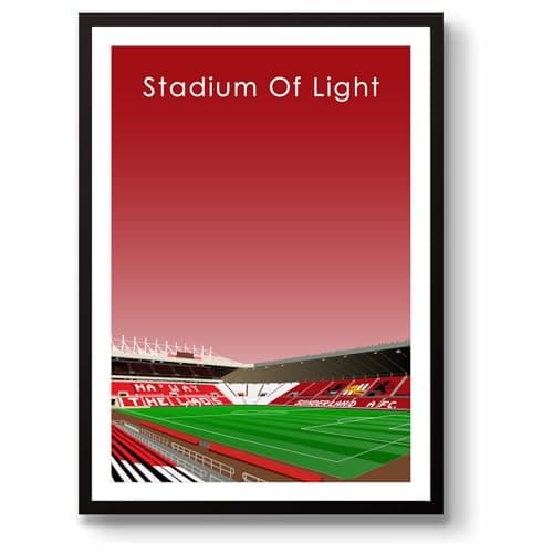 Image of GroundDesigns SUNDERLAND AFC Football Gift STADIUM OF LIGHT Unframed A3 Art Print SAFC