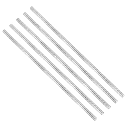 Image of PATIKIL 1/4"-28 UNF 304 Stainless Steel Fully Threaded Rod, 5Pcs 7.9" Length Long Threaded Screw Right Hand Threads All Threaded Rod Studs for Anchoring Bolt, Clamps, Hangers and U-Bolts