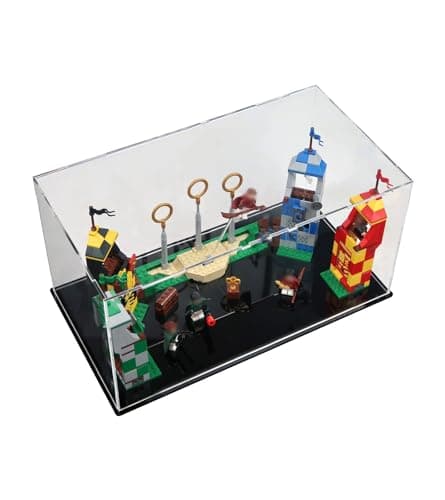 Image of icuanuty Acrylic Display Case for LEGO 75956 Harry Potter Quidditch Match, Dust Protected Storage and Organize Display Box for LEGO model, Size: 38x20x20 cm, Gift Idea for Adults