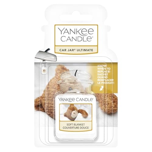 Image of Yankee Candle Car Jar Ultimate Scented Air Freshener | Soft Blanket | 2 count