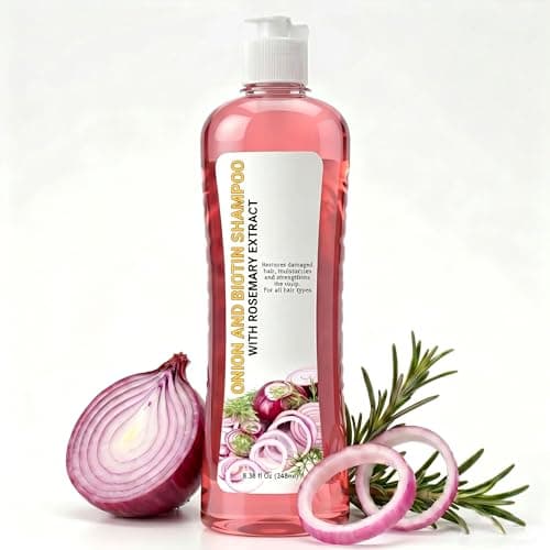 Image of Rosemary Onion Shampoo，Hair Growth Shampoo with Rosemary & Biotin, Sulfate-Free Volumising Shampoos for Weak, Dry or Thinning Hair, 250ml