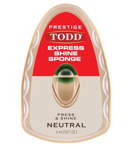 Image of TODD PRESTIGE EXPRESS SHINE SPONGE NEUTRAL | Instant Shine and Protect for Shoes, Boots, Bags | 6ml WAX with Sponge