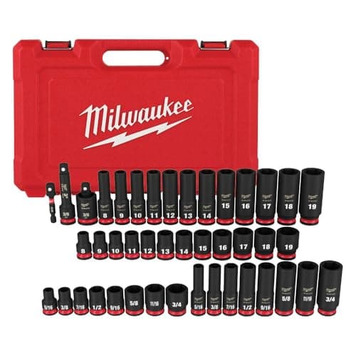 Image of Milwaukee 49-66-7009 43PC Shockwave Impact Duty 3/8" Drive SAE & Metric Deep 6 Point Socket Set