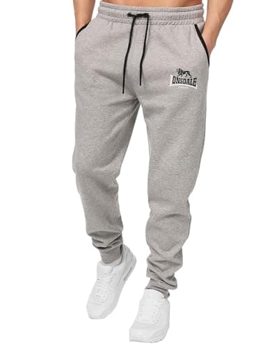 Image of Lonsdale Men's Two Tones Regular Fit Jogging Pants, Grey (Steingrau), Small