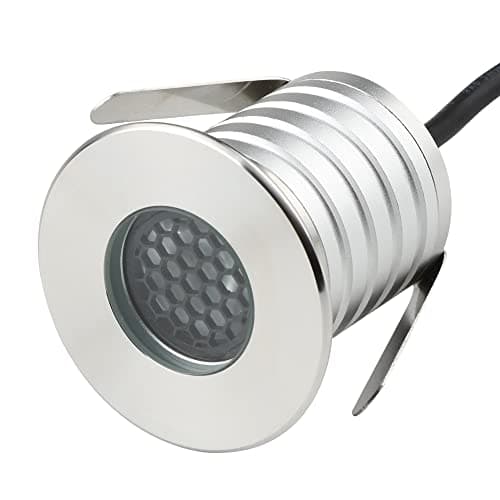 Image of CNBRIGHTER LED In-Ground Well Lights Anti-Glare, 3W 12V-24V DC, IP67 Waterproof Recessed Lamp,Buried Underground Outdoor Landscape Lighting,Warm White 3000K (watts, 3)