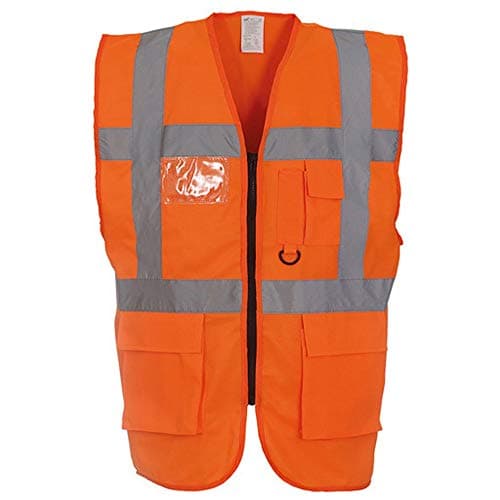 Image of Yoko Hi-Vis Premium Executive/Manager Waistcoat / Jacket (2XL) (Hi Vis Orange)