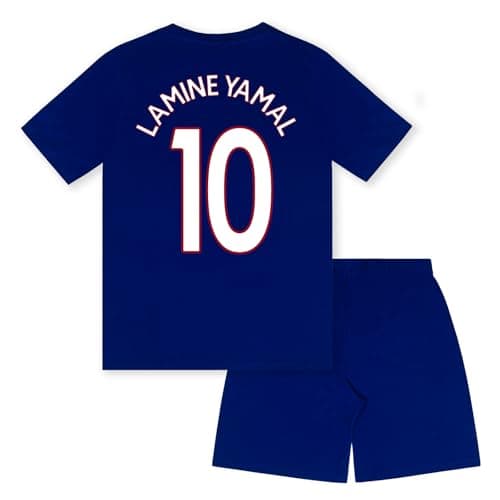 Image of FC Barcelona Boys Short Pyjamas Lamine Yamal 10 Reflex Blue - Age 8-9 Years