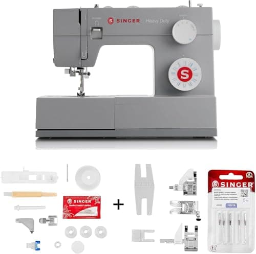 Image of Singer Heavy Duty HD 4423 Sewing Machine with Reinforced Motor and Exclusive CUCIREONLINE GIFT SET