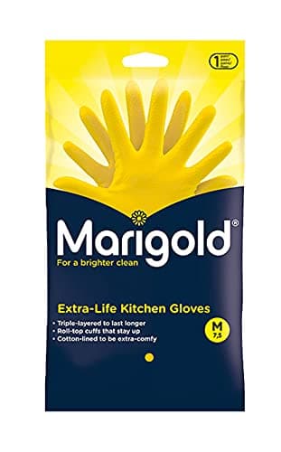 Image of Marigold Unisex Marigold-el-gloves-medium-yl-1pk* MARIGOLD gloves Medium, Yellow, 2 Count Pack of 1 UK