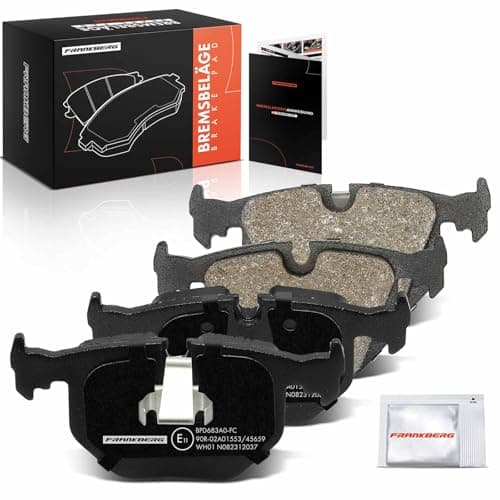 Image of Frankberg Brake Pad Set incl. 4x Pads Rear Compatible with X3 E83 3 Series Cabriolet E46 3 Series Coupe E46 7 Series E38 X5 E53 Replace# 34216761240,34211164581