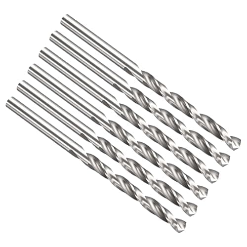 Image of PATIKIL 4.5mm Drill Bit, Jobber Straight Shank M2 High-Speed Steel 135° Uncoated Bright for Stainless Steel Medium Hard Metal - 6 Pack