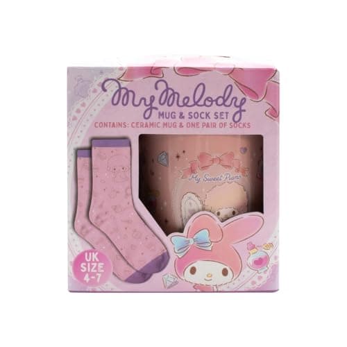 Image of New Stunning Character Pink Mug & Sock Gift Set – Cute Ceramic Mug with Matching Soft Cozy Pink Socks – Adorable Character Gift for Fans, Collectors & Tea Lovers -A17