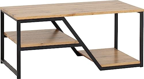 Image of Seconique Durham Coffee Table in Light Oak Effect/Black