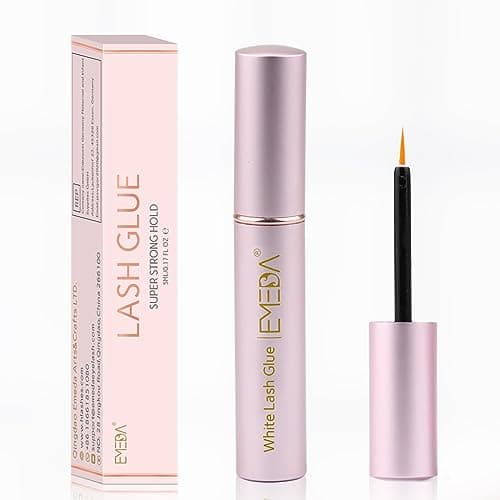 Image of EMEDA Super Strong Hold False Eyelash Glue Professional Latex Free Lash Glue Waterproof Lash G lue Transparent Strip Eyelash Adhesive White and Clear
