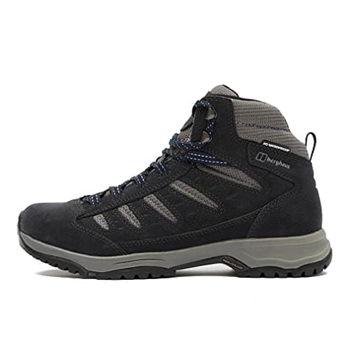Image of Berghaus Women's Exped Trek 2.0 Walking Boots | Scuff-Resistant Leather | Waterproof Lining, Navy/Grey, 6