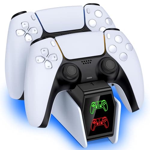 Image of HELLCOOL PS5 Controller Charger - 2H Fast PS5 Charging Dock for Play-station Dual-sense & Edge Controller, Upgrade PS5 Charging Station with LED Charging Indicate/USB C Cable