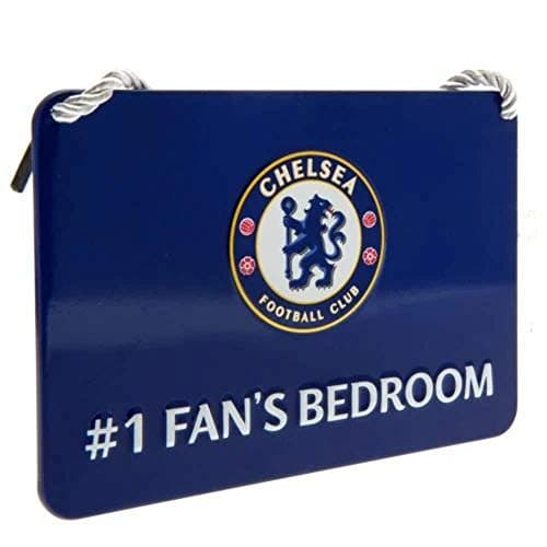 Image of Chelsea No 1 Fan Bedroom Sign - Multi-Colour